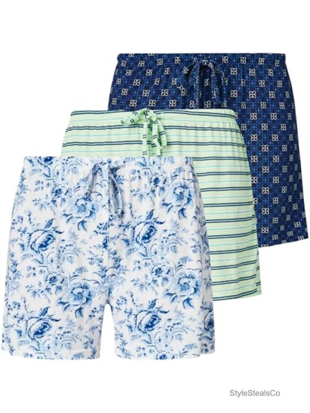 3 Pack Boxer Pajama Shorts Sleep Lounge Shorts for Women